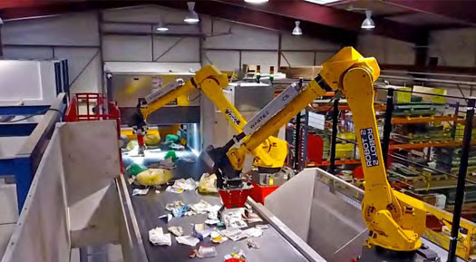 Photo des robots de Waste Robotics